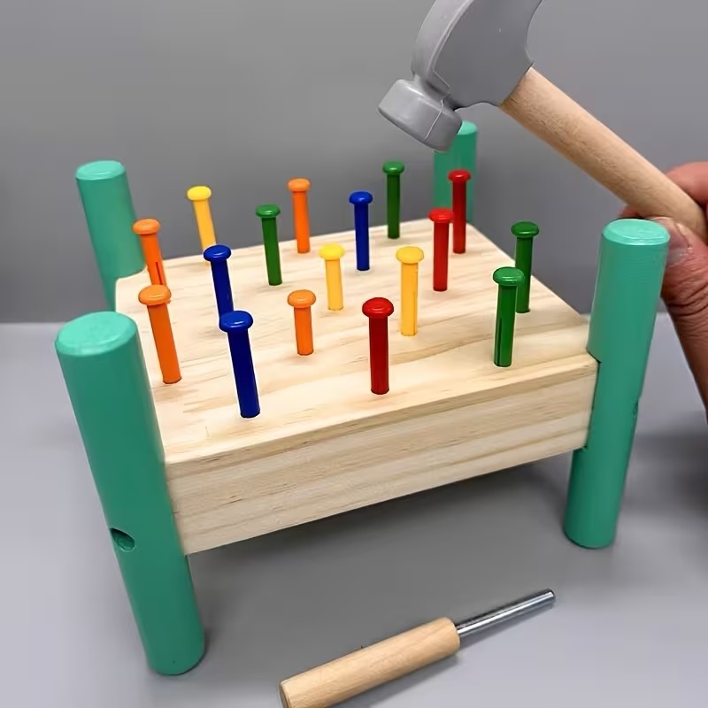 Wooden Pounding Bench Toy